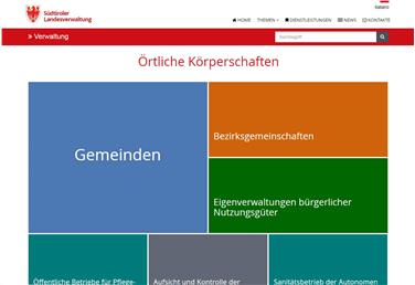 Die neue Webseite der Örtlichen Körperschaften./Foto LPA