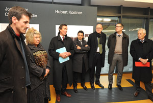 Das Sieger-Kunstwerk von Hubert Kostner wurde anlässlich der Eröffnung der Austellung zum Wettbewerb "Kunst und öffentlicher Raum" vorgestellt.