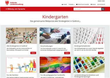 Das neue Webportal für die Kindergärten./Foto LPA