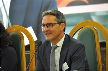 Il presidente Kompatscher durante la conferenza Eusalp di Trento (Foto Ufficio stampa Provincia Trento)