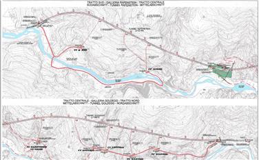 La mappa della location per raggiungere il tunnel Goldegg