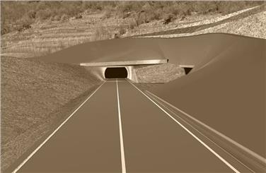 Il portale est del nuovo tunnel