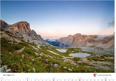 Uno degli scatti estivi presenti sul calendario 2018 dell'Euregio