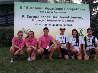 Dal 20 al 25 agosto si sono svolti a Rajhrad nella Repubblica Ceca i Campionati europei dei giovani giardinieri. L’Alto Adige ha conquistato ottimi piazzamenti Foto: USP