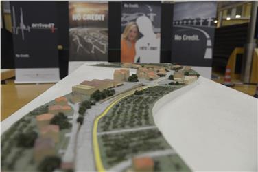 Un dettaglio della mostra nel Cortile interno di Palazzo Widmann. Foto: USP/bf