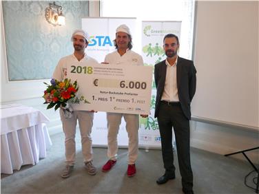 La consegna del premio mobilità 2018 al panificio biologico Profanter di Bressanone (Foto STA/Zambiasi)