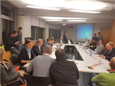 Seconda riunione della Centrale operativa provinciale presso la sede della Protezione civile (Foto USP)