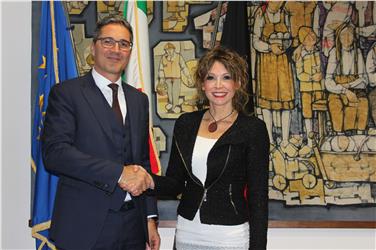 Il presidente Arno Kompatscher con la presidente delle Regione Valle d'Aosta, Nicoletta Spelgatti (Foto Regione Val d'Aosta)