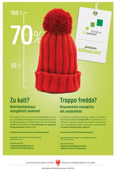 L'immagine scelta come slogan della campagna informativa Troppo freddo (USP/Farbfabrik)
