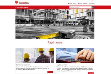La homepage del nuovo portale web dedicato al patrimonio