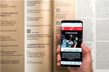 Il bilinguismo per LP: passare dall'italiano al tedesco grazie ad un QRcode (Foto USP/Unibz)