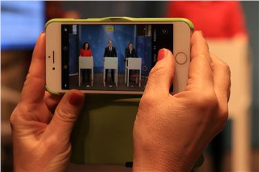 La conferenza stampa al termine del vertice con Felipe, Kompatscher e Fugatti (Foto USP/mb)