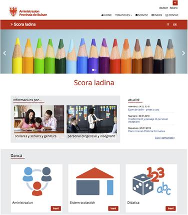La scuola ladina si presenta con un nuovo portale web