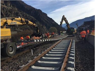 I lavori sulla linea della Val Venosta (nella foto la stazione di Stava) procedono serrati. Foto: USP