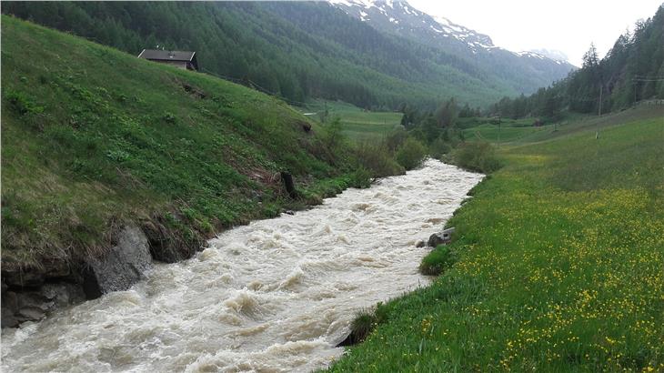Il rio di Senales è uno dei corsi d'acqua dove si registra la portata maggiore (Foto USP)