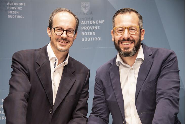 Nuovi vertici giornalistici per l'Agenzia di stampa e comunicazione: Guido Steinegger e Michele Bolognini (Foto USP/Barbara Franzelin)