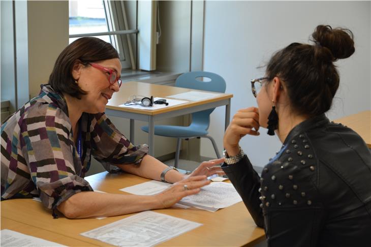 Una simulazione dell'esame di bilinguismo. Foto: USP