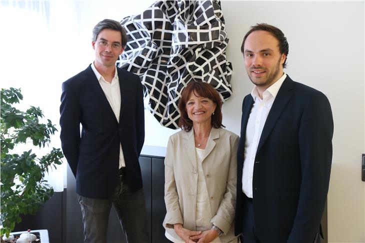 Van der Heide con Marion Piffer e Achammer Foto: LPA/Peter Natter