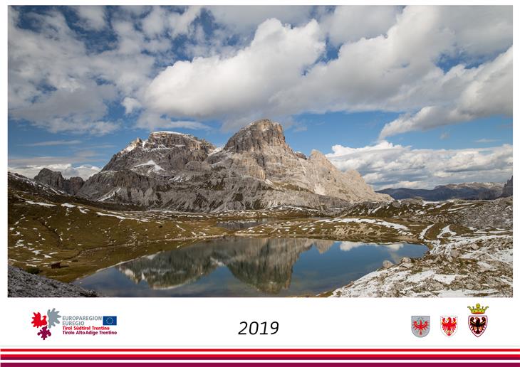 La copertina del calendario 2019 dell'Euregio (Foto GECT Euregio)