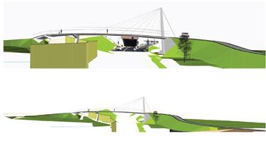 Rendering del nuovo ponte di Pineta Foto Usp