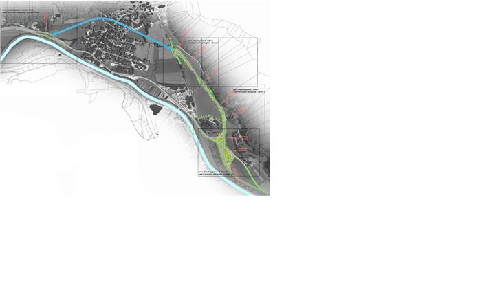 Il tracciato della futura circonvallazione di Chienes (foto USP)