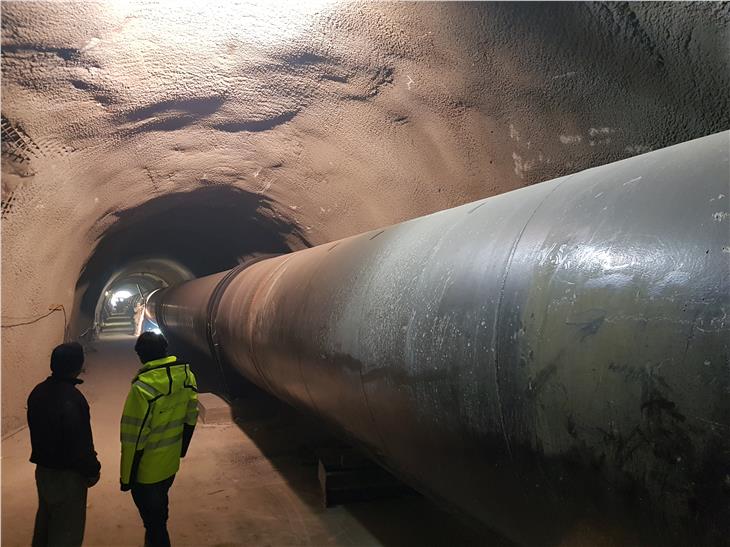 Le condutture della nuova centrale idroelettrica di S. Antonio (Foto Eisackwerk)