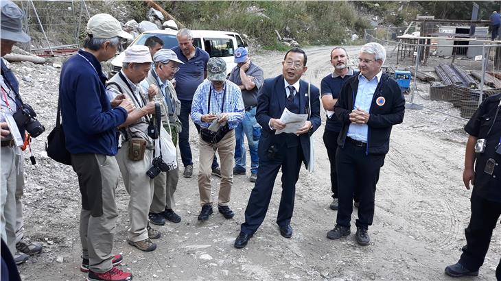 L'associazione Japan Landslide Society ha trascorso due giorni in Alto Adige nell'ambito di un viaggio studio di una settimana (foto USP/Protezione civile)