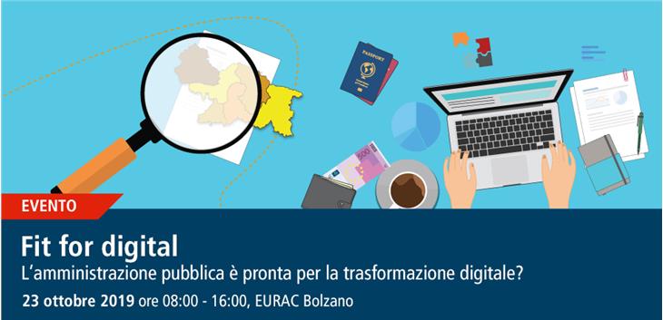 Fit for digital, il 23 ottobre convegno a Bolzano
