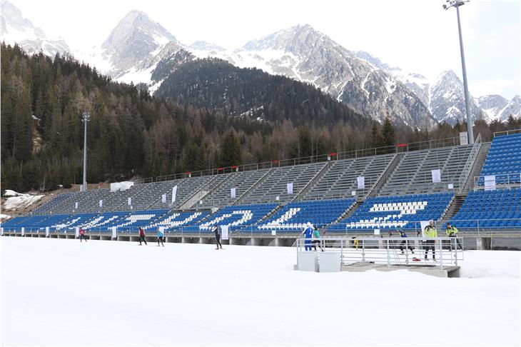 Lo stadio del biathlon di Anterselva sarà una delle sedi dei Giochi olimpici invernali 2026 (Foto: ASP/Michele Bolognini)