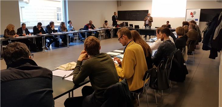 Primo incontro di EuregioLab presso l'Università di Bolzano (Foto: Euregio)