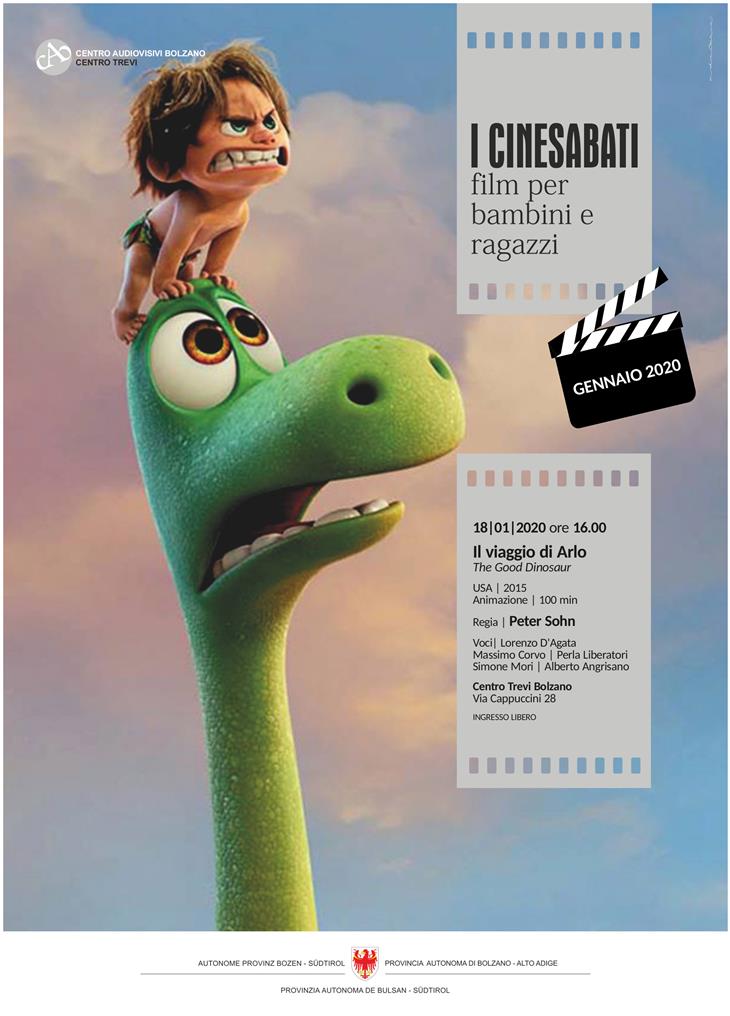 Il viaggio di Arlo, il film in programma sabato 18 gennaio nell'ambito della rassegna Cinesabati