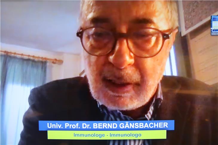 Il professor Gänsbacher alla conferenza stampa di oggi. (Foto: ASP/Fabio Brucculeri)