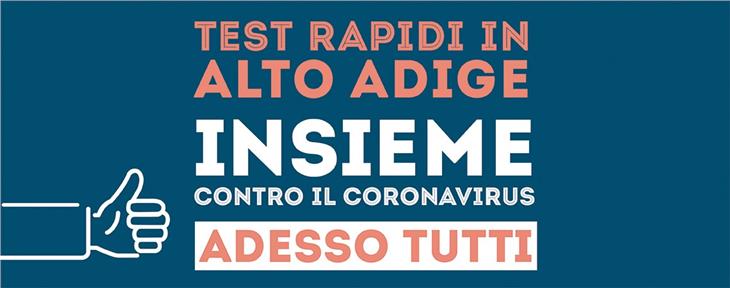 Al via domani il progetto Test rapidi in Alto Adige