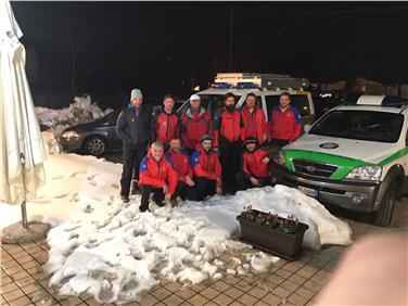 Sono rientrati da Ascoli Piceno gli uomini del Soccorso alpino. Foto: USP/BRD/CNSAS