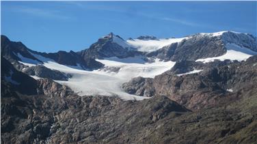 Gli effetti del cambiamento climatico, in Alto Adige, sono visibili soprattutto sui ghiacciai: in questa foto il ghiacciaio di Malevalle, in Val Ridanna (Foto USP)