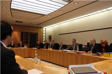 I vertici della Libera Università di Bolzano "ospiti" della Giunta provinciale (Foto USP/mb)