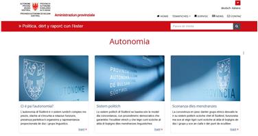 Portale sull'autonomia, online anche la versione in lingua ladina
