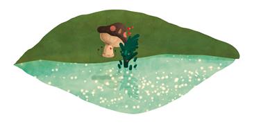 Una delle illustrazioni tratte dal libro "Favole delle Dolomiti"