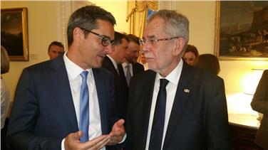 Arno Kompatscher e Alexander van der Bellen a Roma (Foto USP)