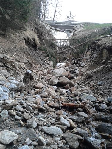 Interventi dell'Ufficio sistemazione bacini montani a Vallelunga in Venosta Foto Usp