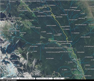 L'area geografica del Bellunese al confine con la Provincia di Bolzano dove saranno effettuati gli interventi Foto Usp