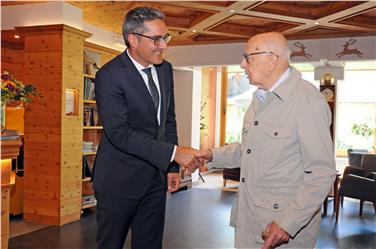 L'incontro dell'anno scorso fra Arno Kompatscher e Giorgio Napolitano (Foto USP/Tschurtschenthaler)