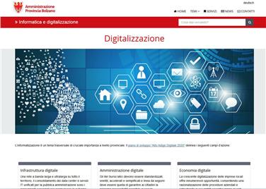 Da oggi online la nuova pagina web sulla digitalizzazione in Alto Adige