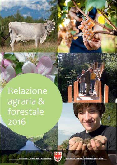 La copertina della nuova Relazione agraria e forestale 2016