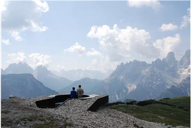 Balcone con vista sulle Dolomiti: la terrazza panoramica sul Monte Specie/Strudelkopf (Foto USP)