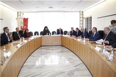 La visita della delegazione russa a Palazzo Widmann. Foto rm