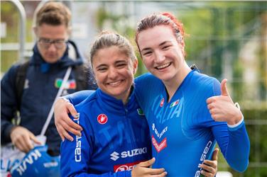 Argento e oro: Alessia Vigilia ed Elena Pirrone (Foto UCI)