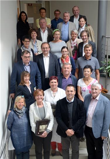 Una delegazione del consorzio dei Comuni dell’Austria Superiore in visita in Alto Adige per informarsi sul sistema sanitario altoatesino Foto: USP/ep