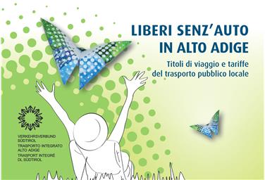La copertina della brochure "Liberi senz'auto"
