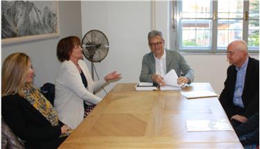 Sopralluogo dell'assessora Martha Stocker al REMS di Pergine Da sin.: Elsa Vesco, presidente del Tribunale di Bolzano, l'assessora Martha Stocker, Lorenzo Gasperi, direttore del REMS ed Alfred König, direttore dell'Ufficio prestazioni sanitarie